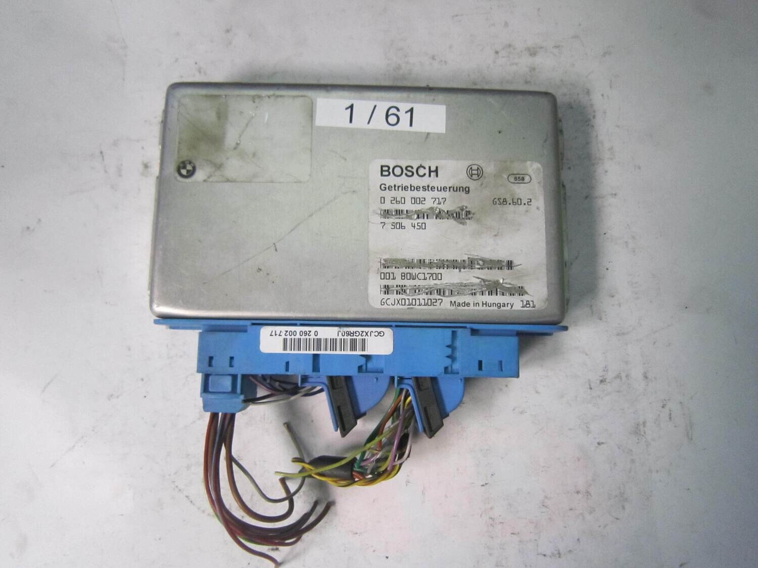 1-61 Centralina Cambio Automatico Bosch 0 260 002 717 0260002717 7 506 450 7506450 BMW SERIE X X 5 3.0 1-61 Centralina Cambio Automatico Bosch 0 260 002 717 0260002717 7 506 450 7506450 BMW SERIE X X 5 3.0
