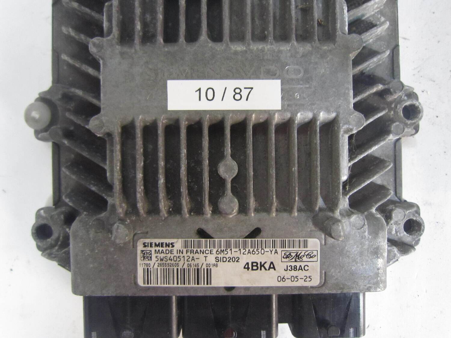 10-87 Centralina Motore Siemens 5WS40512AT 5WS40512A-T 6M51-12A650-YA 6M5112A650YA J38AC SID 202 FORD FOCUS TDCI 10-87 Centralina Motore Siemens 5WS40512AT 5WS40512A-T 6M51-12A650-YA 6M5112A650YA J38AC SID 202 FORD FOCUS TDCI