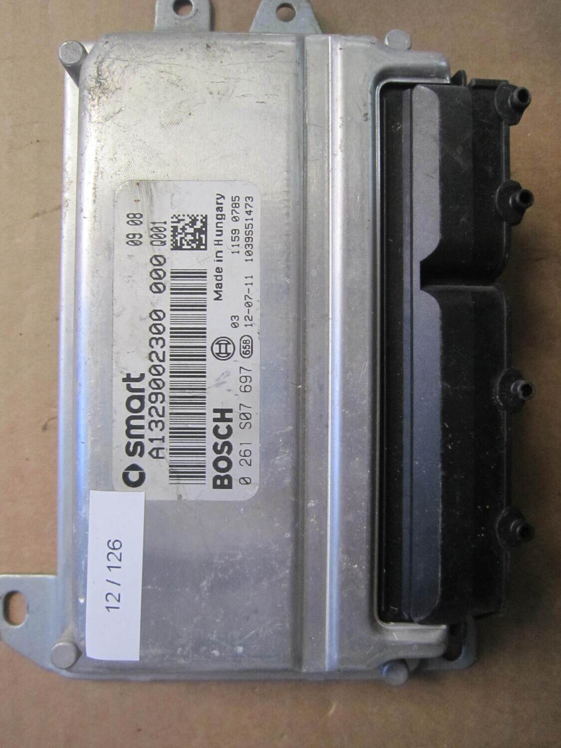 12-126 Centralina Motore Bosch 0 261 S07 697 0261S07697 A1329002300 1039S51473 SMART Benzina FORTWO 451 1.0 12-126 Centralina Motore Bosch 0 261 S07 697 0261S07697 A1329002300 1039S51473 SMART Benzina FORTWO 451 1.0