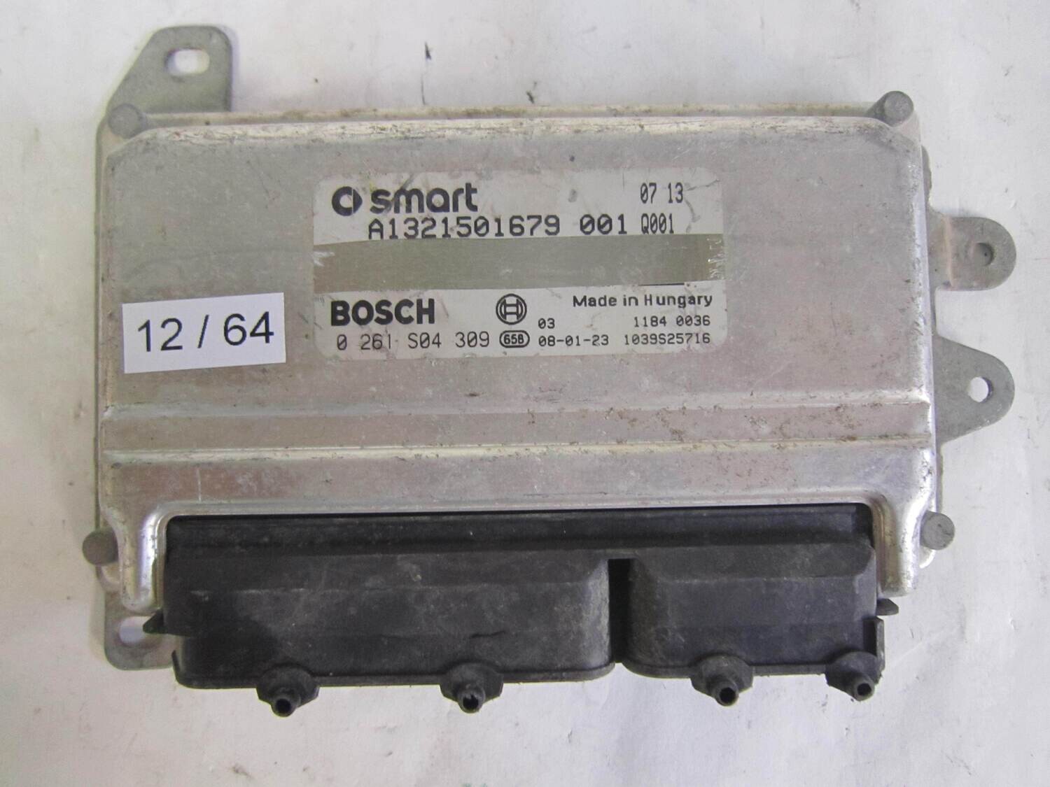 12-64 Centralina Motore Bosch 0 261 S04 309 0261S04309 A1321501679 1039S25716 SMART Benzina 451 1.0 12-64 Centralina Motore Bosch 0 261 S04 309 0261S04309 A1321501679 1039S25716 SMART Benzina 451 1.0