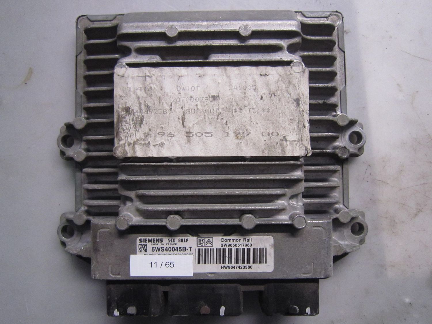 11-65 Centralina Motore Siemens 5WS40045B-T 5WS40045BT 9550517980 SID 801A CITROEN / PEUGEOT Diesel 307 2.0