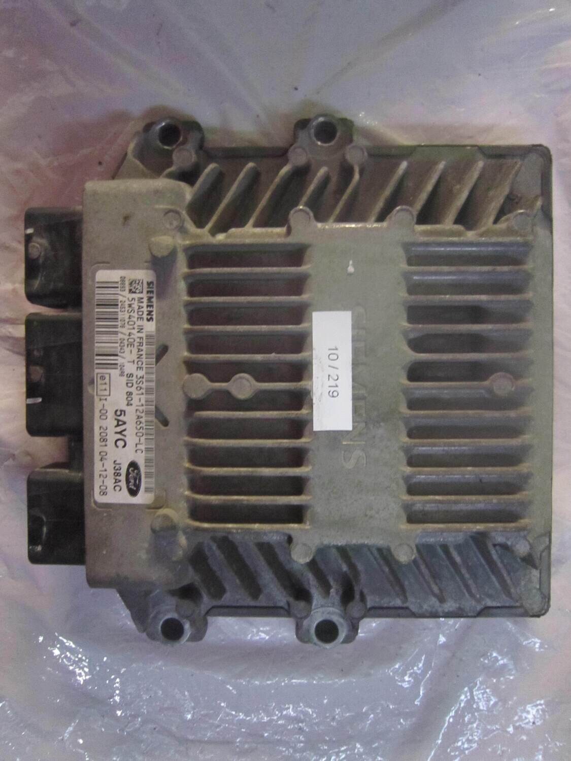 10-219 Centralina Motore Siemens 5WS40140E-T 5WS40140ET 3S61-12A650-LC 5AYC J38AC SID 804 FORD DIESEL FIESTA 10-219 Centralina Motore Siemens 5WS40140E-T 5WS40140ET 3S61-12A650-LC 5AYC J38AC SID 804 FORD DIESEL FIESTA