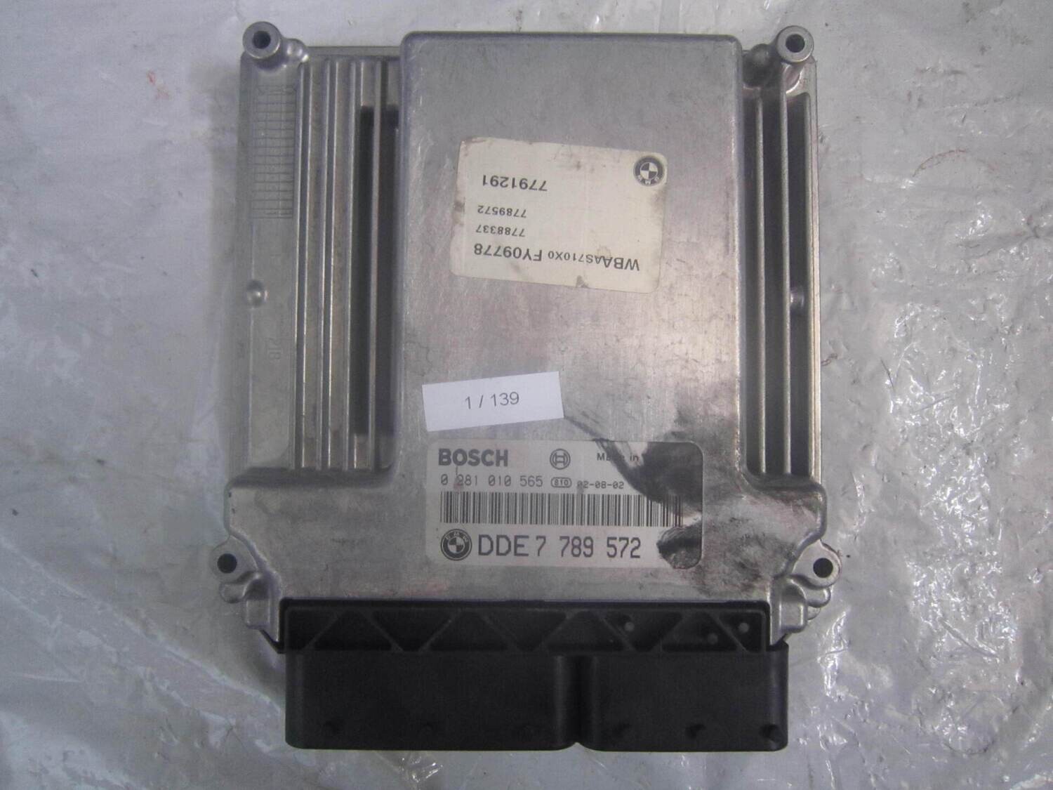 1-139 Centralina Motore Bosch 0 281 010 565 0281010565 7794288 1039S03266 DDE 7 793 443 BMW DIESEL SERIE 3 1-139 Centralina Motore Bosch 0 281 010 565 0281010565 7794288 1039S03266 DDE 7 793 443 BMW DIESEL SERIE 3
