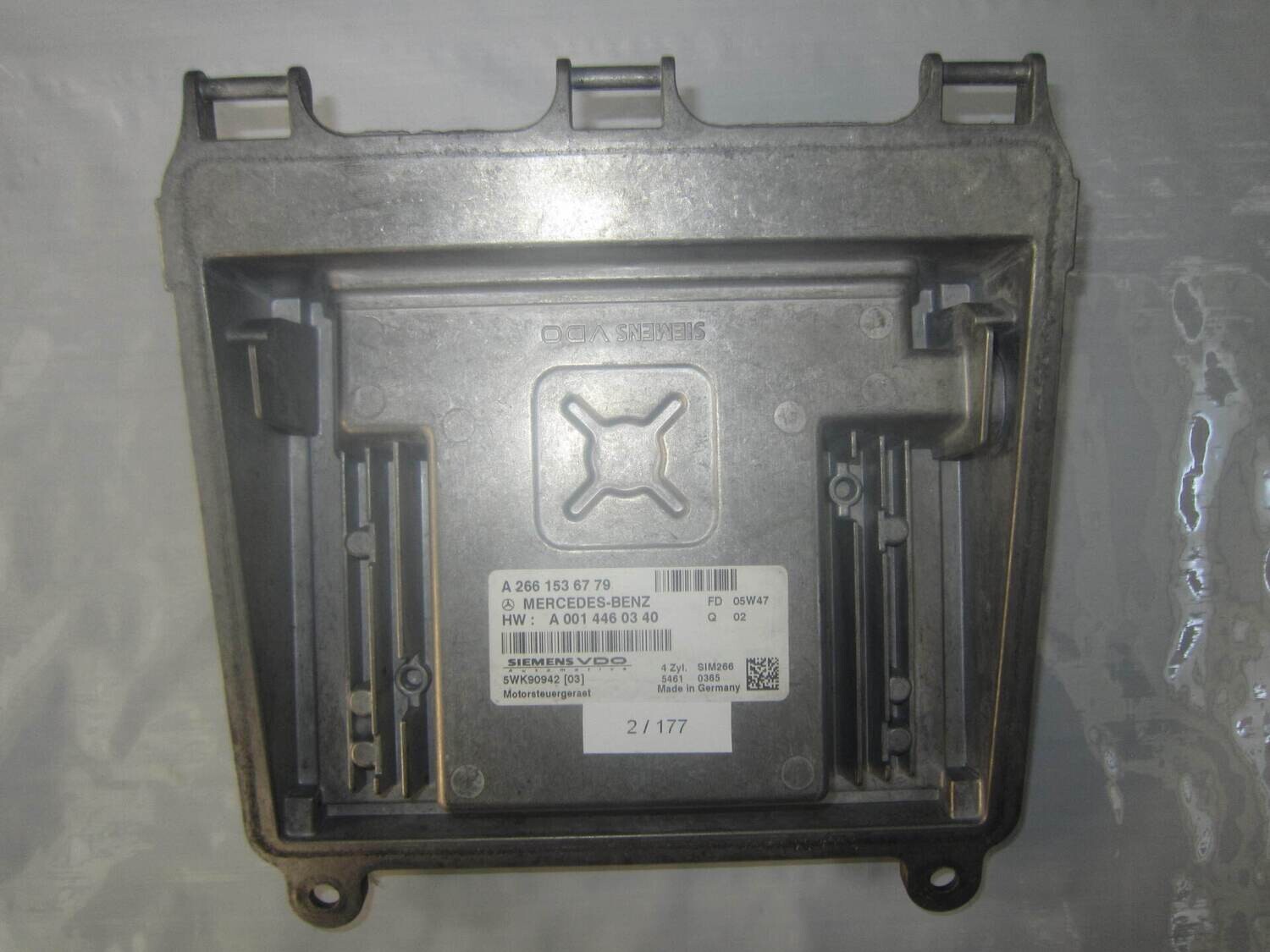 2-177 Centralina Motore Siemens 5WK9 0942 5WK90942 A 266 153 67 79 SIM266 A 001 446 03 40  MERCEDES BENZINA CLASSE A