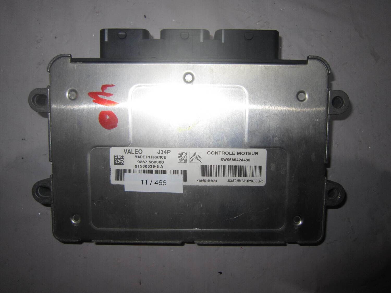 11-466 Centralina Motore Valeo 21586539-8 A 215865398A 9665424480 96651696680 J34P  CITROEN / PEUGEOT BENZINA C 2