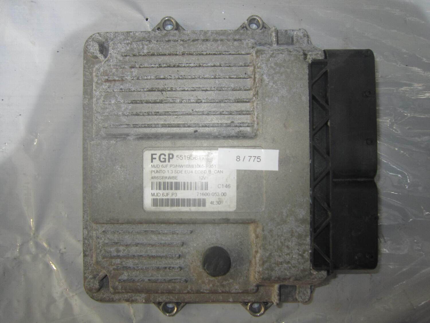 8-775 Centralina Motore Magneti Marelli 55195817 MJD 6JF.P3 71600.053.00 HW1BM/1065-P351 ALFA ROMEO / FIAT / LANCIA DIESEL PUNTO 8-775 Centralina Motore Magneti Marelli 55195817 MJD 6JF.P3 71600.053.00 HW1BM/1065-P351 ALFA ROMEO / FIAT / LANCIA DIESEL PUNTO