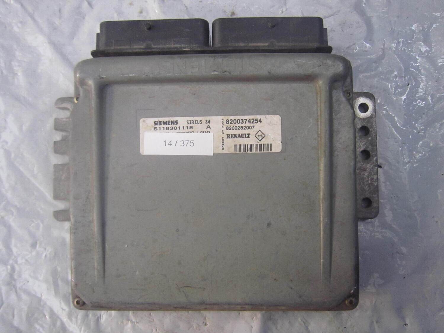 14-375 Centralina Motore Siemens S118301118 8200374254 820082007 SIRIUS 34 RENAULT BENZINA CLIO 14-375 Centralina Motore Siemens S118301118 8200374254 820082007 SIRIUS 34 RENAULT BENZINA CLIO