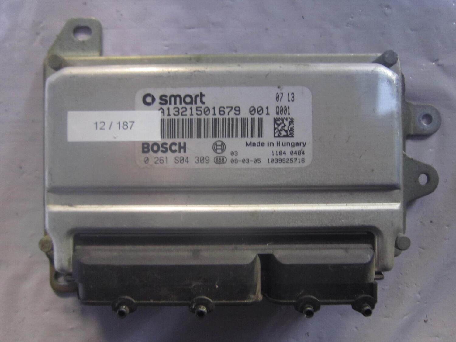 12-187 Centralina Motore Bosch 0 261 S04 309 0261S04309 A1321501679 1039S25716 SMART BENZINA 451 12-187 Centralina Motore Bosch 0 261 S04 309 0261S04309 A1321501679 1039S25716 SMART BENZINA 451