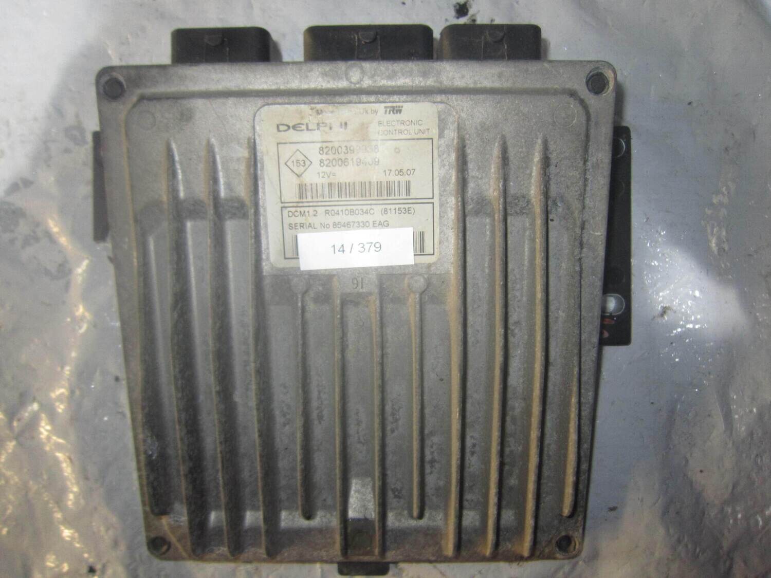 14-379 Centralina Motore Delphi R0410B034C   8200399038 8200619409 DCM1.2  RENAULT DIESEL CLIO