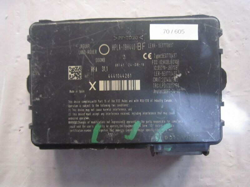 70-605 Centralina Porte Lear HPLA-19H440-BF HPLA19H440BF 5E0770657    LAND ROVER  VARIE