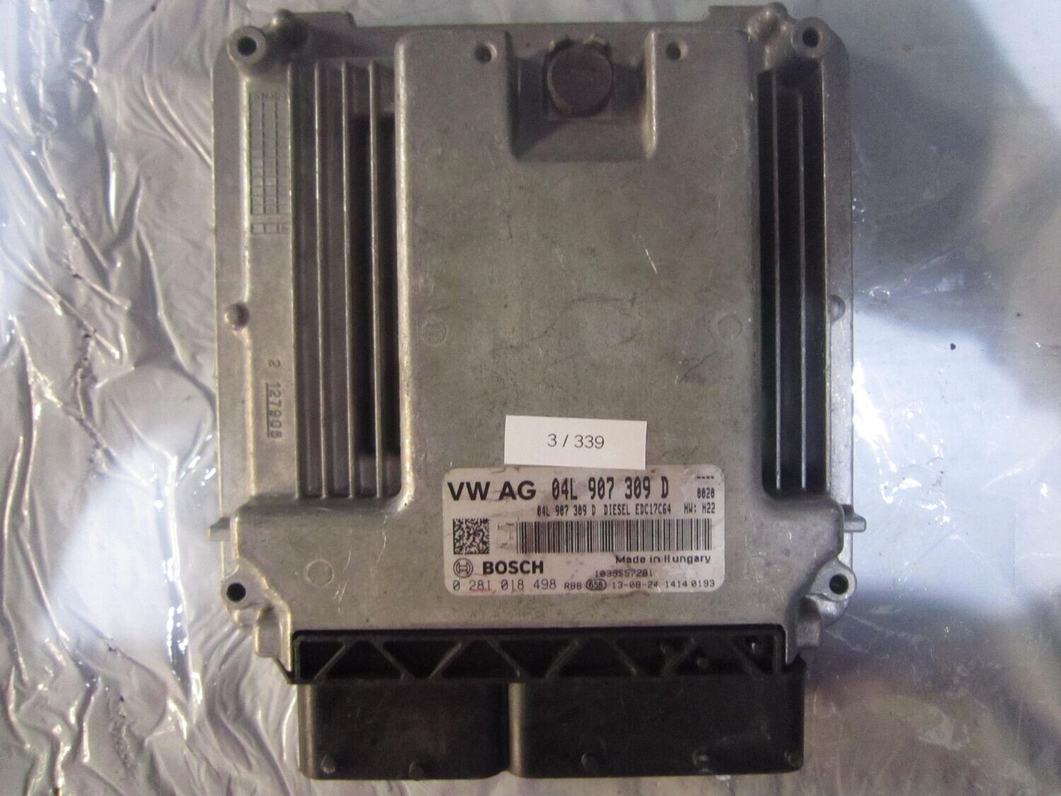 3-339 Centralina Motore Bosch 0 281 018 498 0281018498 04L 907 309 D 1039S57281 EDC17C64 VOLKSWAGEN Diesel GOLF 3-339 Centralina Motore Bosch 0 281 018 498 0281018498 04L 907 309 D 1039S57281 EDC17C64 VOLKSWAGEN Diesel GOLF