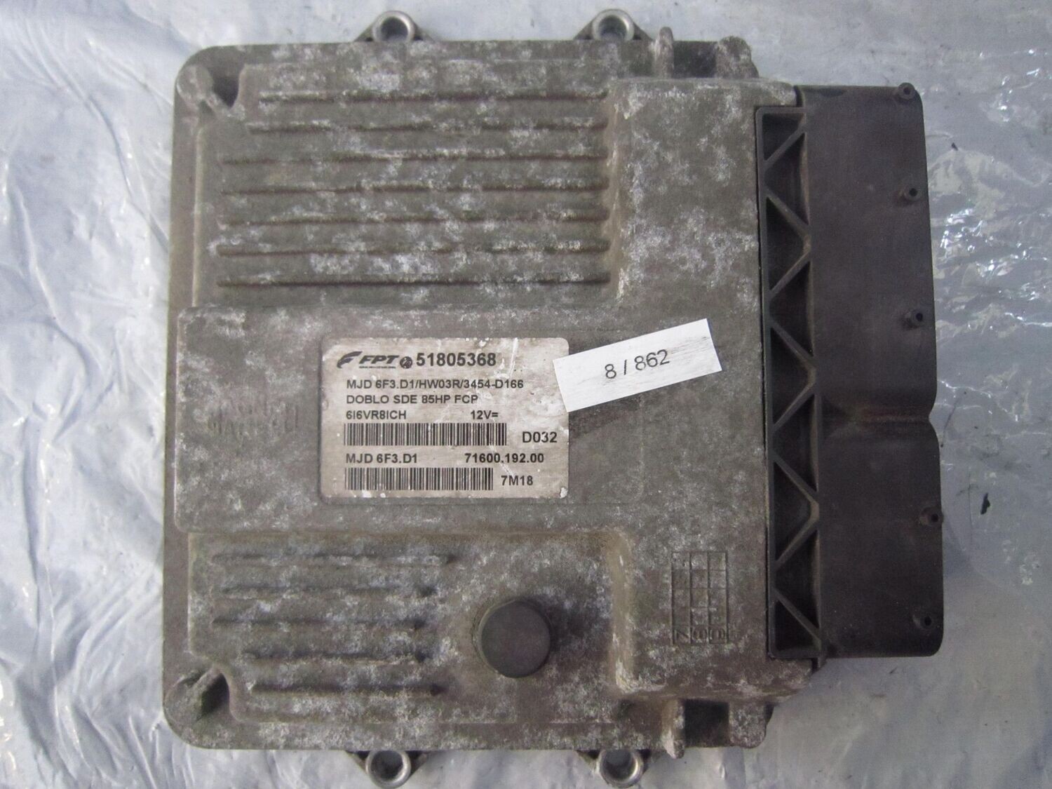 8-862 Centralina Motore Magneti Marelli 51805368   71600.192.00 MJD 6F3.D1   FIAT Diesel DOBLO'