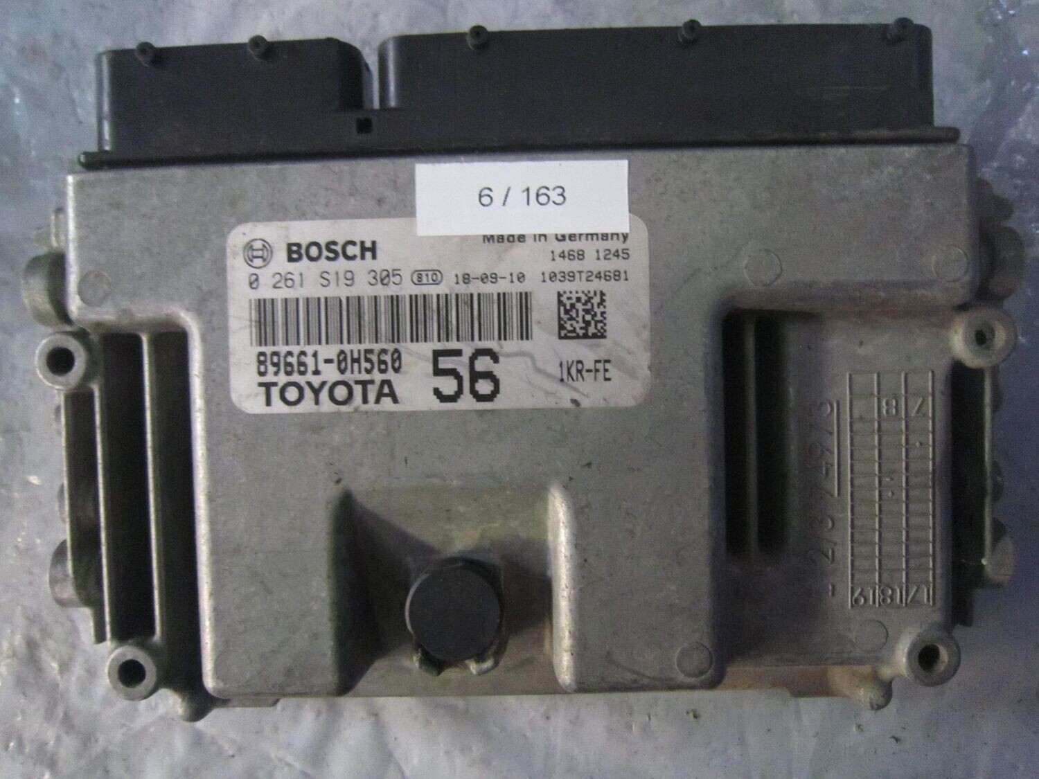 6-163 Centralina Motore Bosch 0 261 S19 305 0261S19305 89661-0H560 1039T24681 56 1KR-FE TOYOTA Benzina AYGO 6-163 Centralina Motore Bosch 0 261 S19 305 0261S19305 89661-0H560 1039T24681 56 1KR-FE TOYOTA Benzina AYGO
