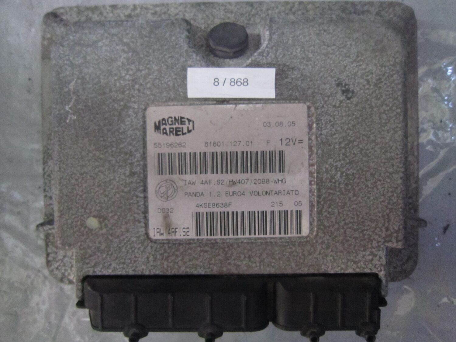 8-868 Centralina Motore Magneti Marelli IAW 4AF.S2 IAW4AF.S2 61601.127.01  55196262 HW407/20B8-WHG FIAT  BENZINA PANDA