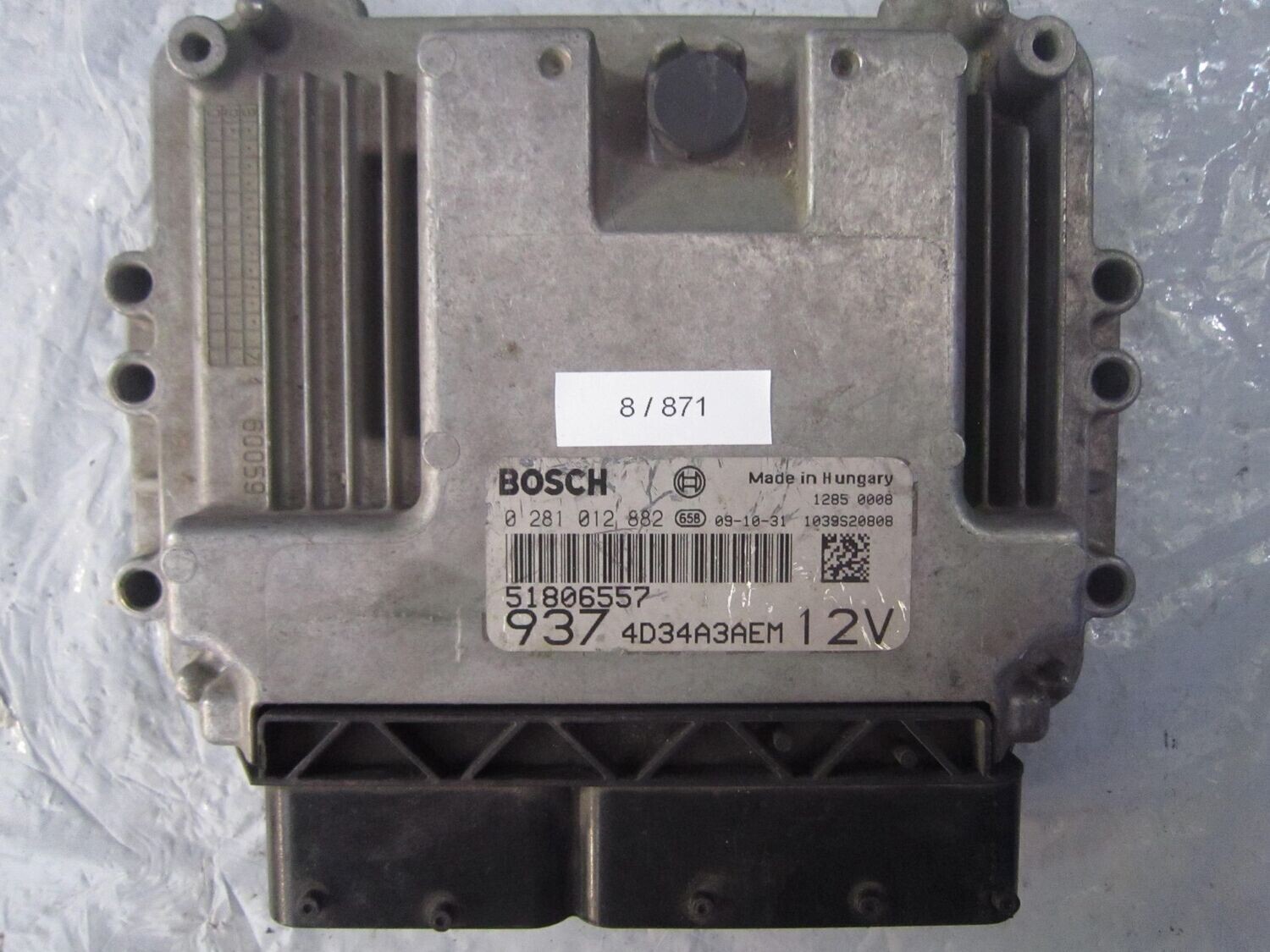 8-871 Centralina Motore Bosch 0 281 012 882 0281012882 51806557 1039S20808 937 4D34A3AEM 12V  ALFA ROMEO  DIESEL 147