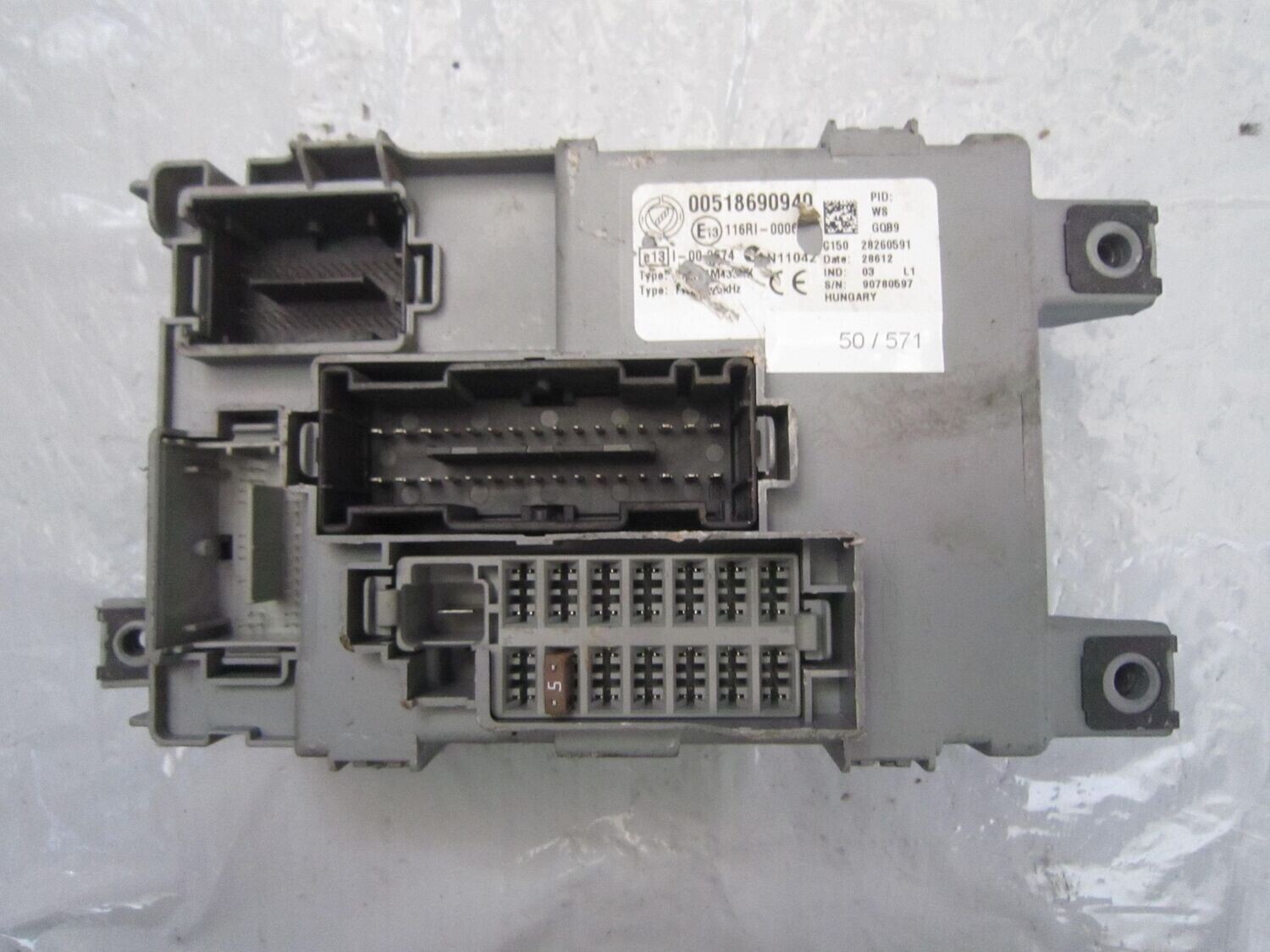 50-571 Body Computer Delphi 00518690940 28260591 FIAT PUNTO 50-571 Body Computer Delphi 00518690940 28260591 FIAT PUNTO