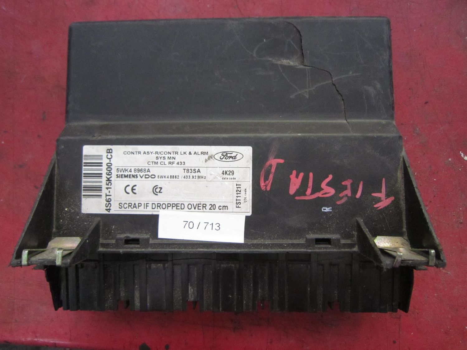 70-713 Centralina Modulo Confort Ford 5WK4 8968A 5WK48968A 4S6T-15K600-CB T83SA 4K29  FORD BENZINA FIESTA