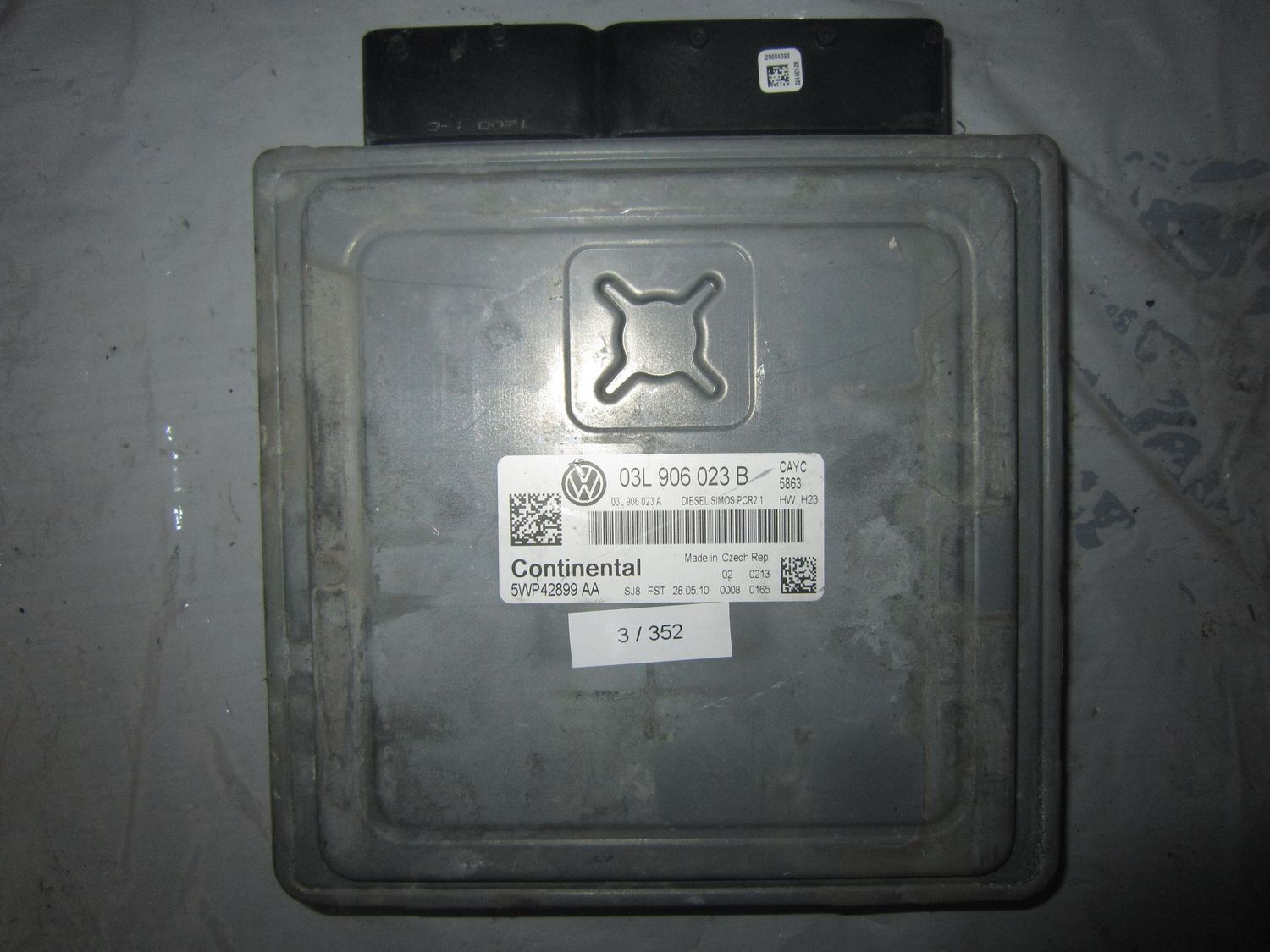 3-352 Centralina Motore Continental 5WP42899 AA 5WP42899AA 03L 906 023 B SIMOS PCR2.1 HW 23  VOLKSWAGEN Diesel GOLF