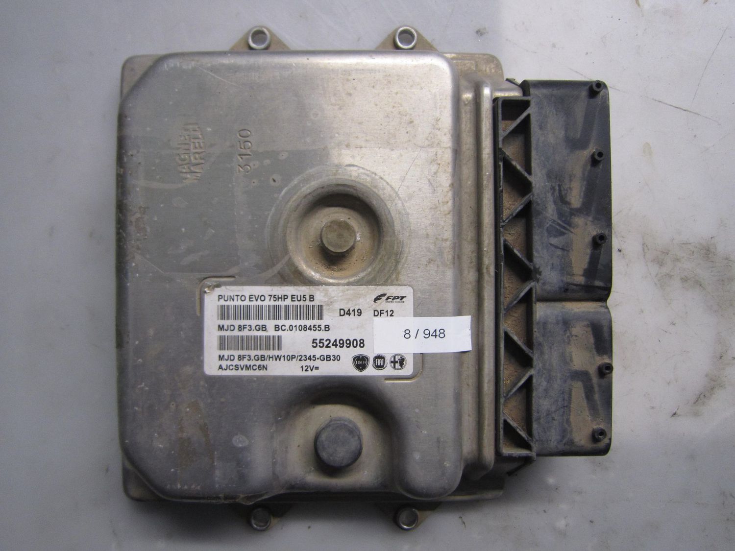 8-948 Centralina Motore Magneti Marelli 55249908 MJD 8F3.GB BC0108455.B HW 10P/2345-GB30 FIAT DIESEL PUNTO 8-948 Centralina Motore Magneti Marelli 55249908 MJD 8F3.GB BC0108455.B HW 10P/2345-GB30 FIAT DIESEL PUNTO