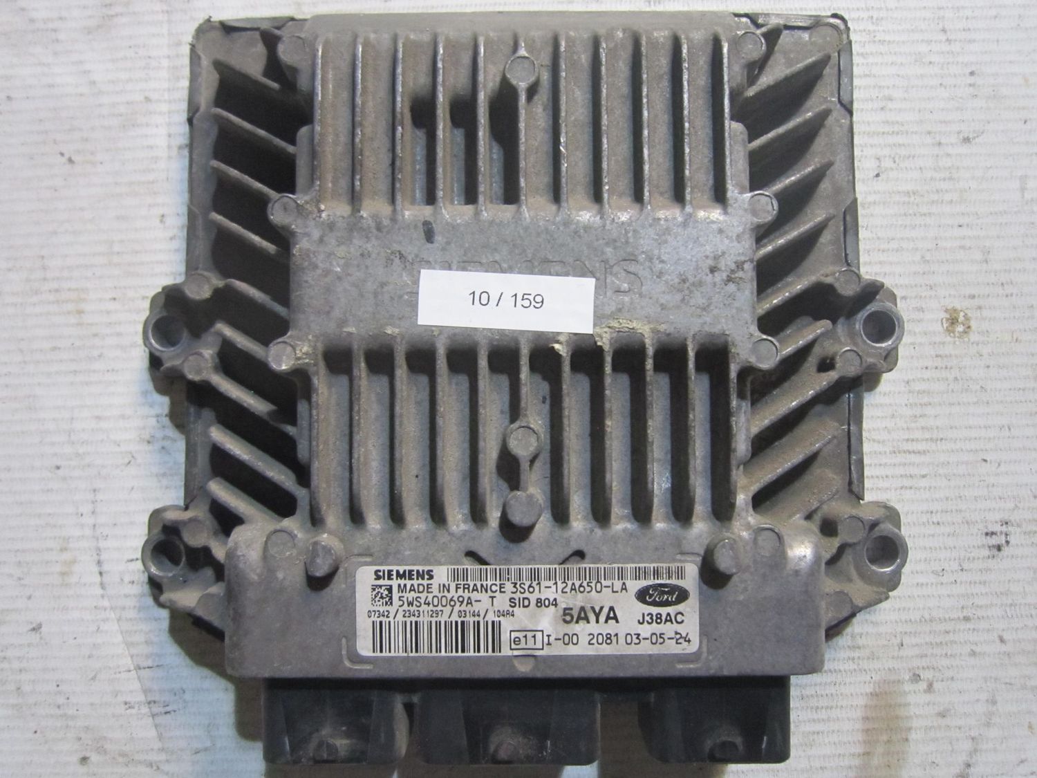 10-159 Centralina Motore Siemens 5WS40069A-T 5WS40069AT 3S61-12A650-LA 5AYA J38AC SID 804  FORD Diesel Fiesta