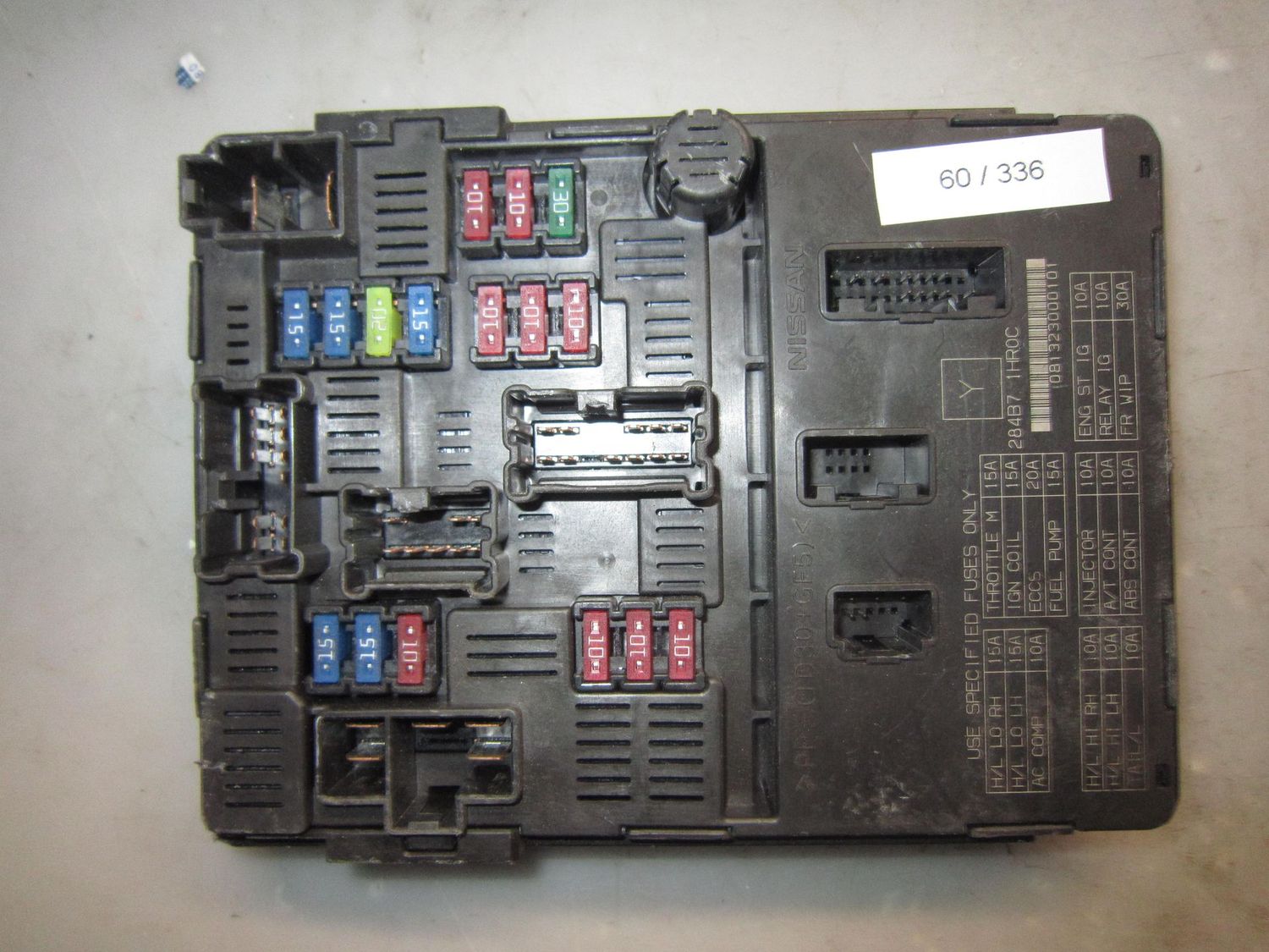 60-336 Scatola Fusibili Nissan 284B7 1HROC 284B71HROC     NISSAN Benzina MICRA