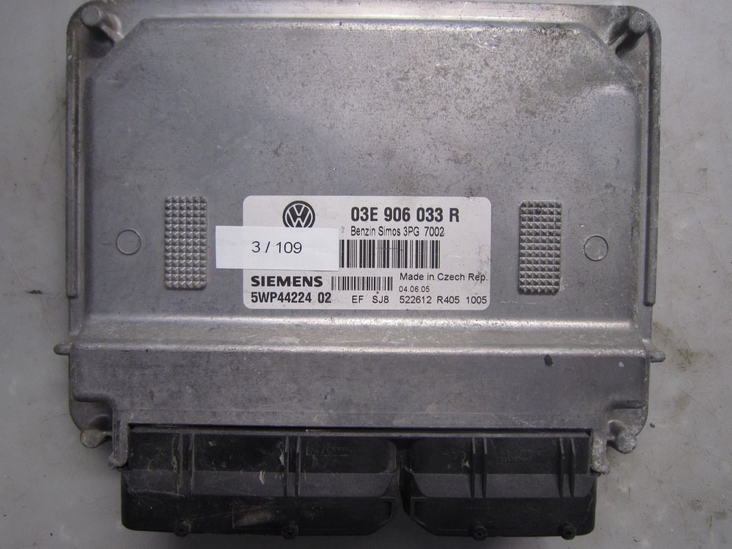 3-109 Centralina Motore Siemens 5WP44224 02 5WP4422402 03E 906 033 R EF SJ8 525423 SIMOS 3PG VOLKSWAGEN Benzina Polo