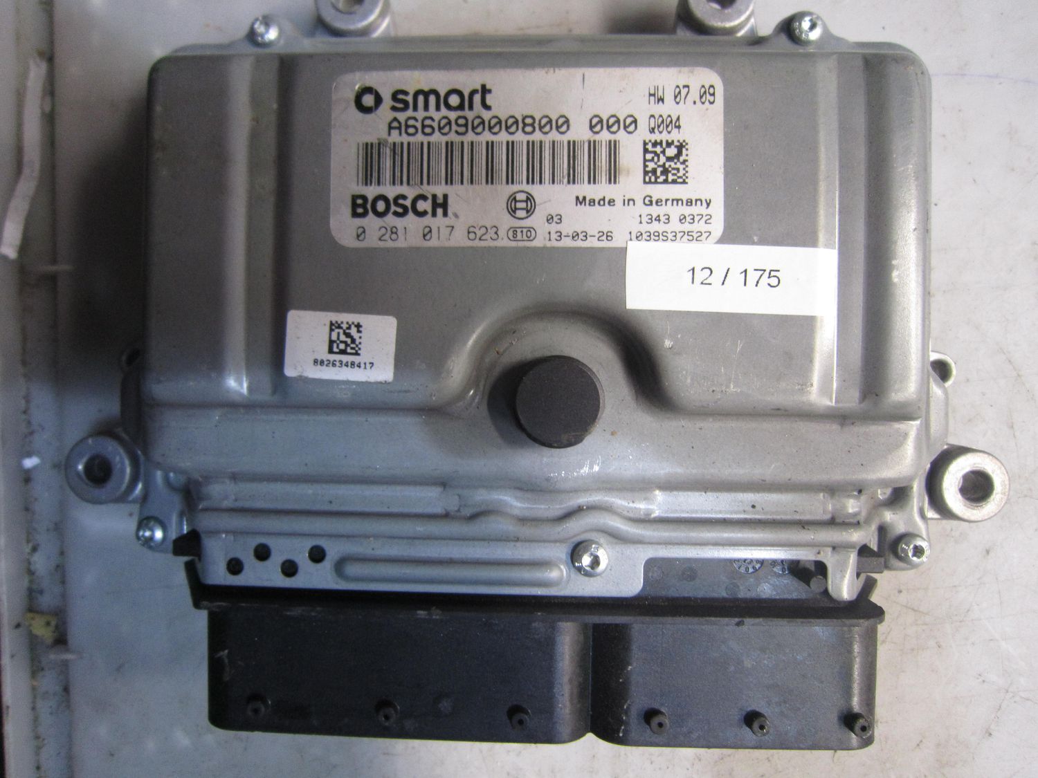 12-175 Centralina Motore Bosch 0 281 017 623 0281017623 A6609000800 1039S37527 SMART Diesel 451 12-175 Centralina Motore Bosch 0 281 017 623 0281017623 A6609000800 1039S37527 SMART Diesel 451