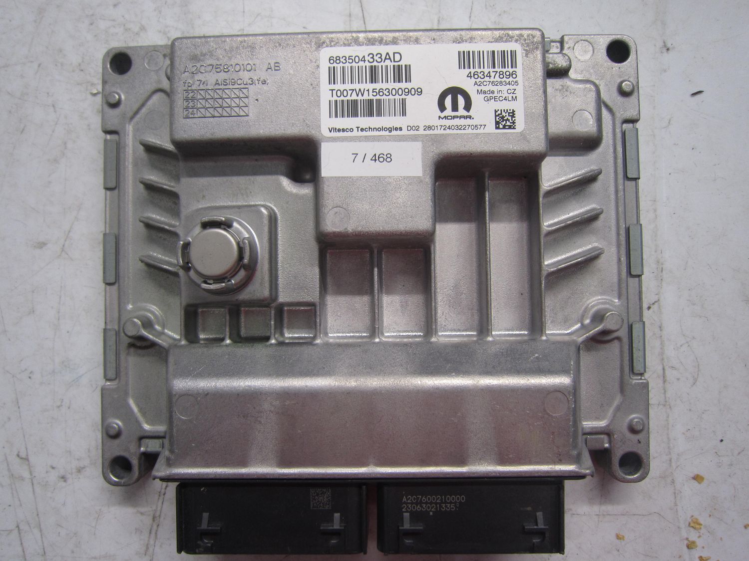 7-468 Centralina Motore Mopar 68350433AD   46347896 A2C76283405 A2C75810101  JEEP Benzina RENEGADE