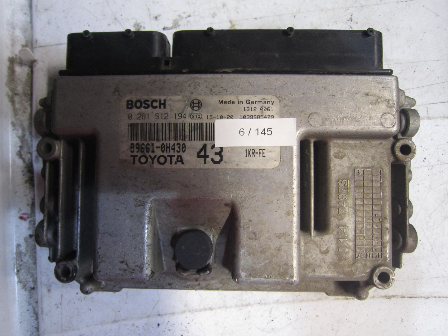 6-145 Centralina Motore Bosch 0 261 S12 194 0261S12194 89661-0H430 1039S05479 43 TOYOTA Benzina Varie 6-145 Centralina Motore Bosch 0 261 S12 194 0261S12194 89661-0H430 1039S05479 43 TOYOTA Benzina Varie