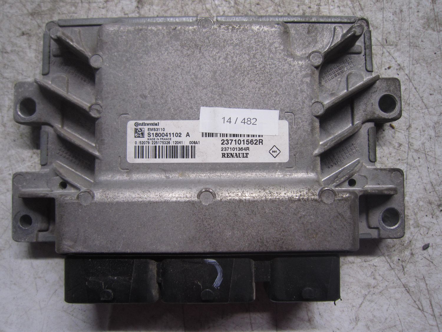 14-482 Centralina Motore Continental S180041102 A S180041102A 237101562R 237101364R EMS3110  RENAULT Benzina VARIE