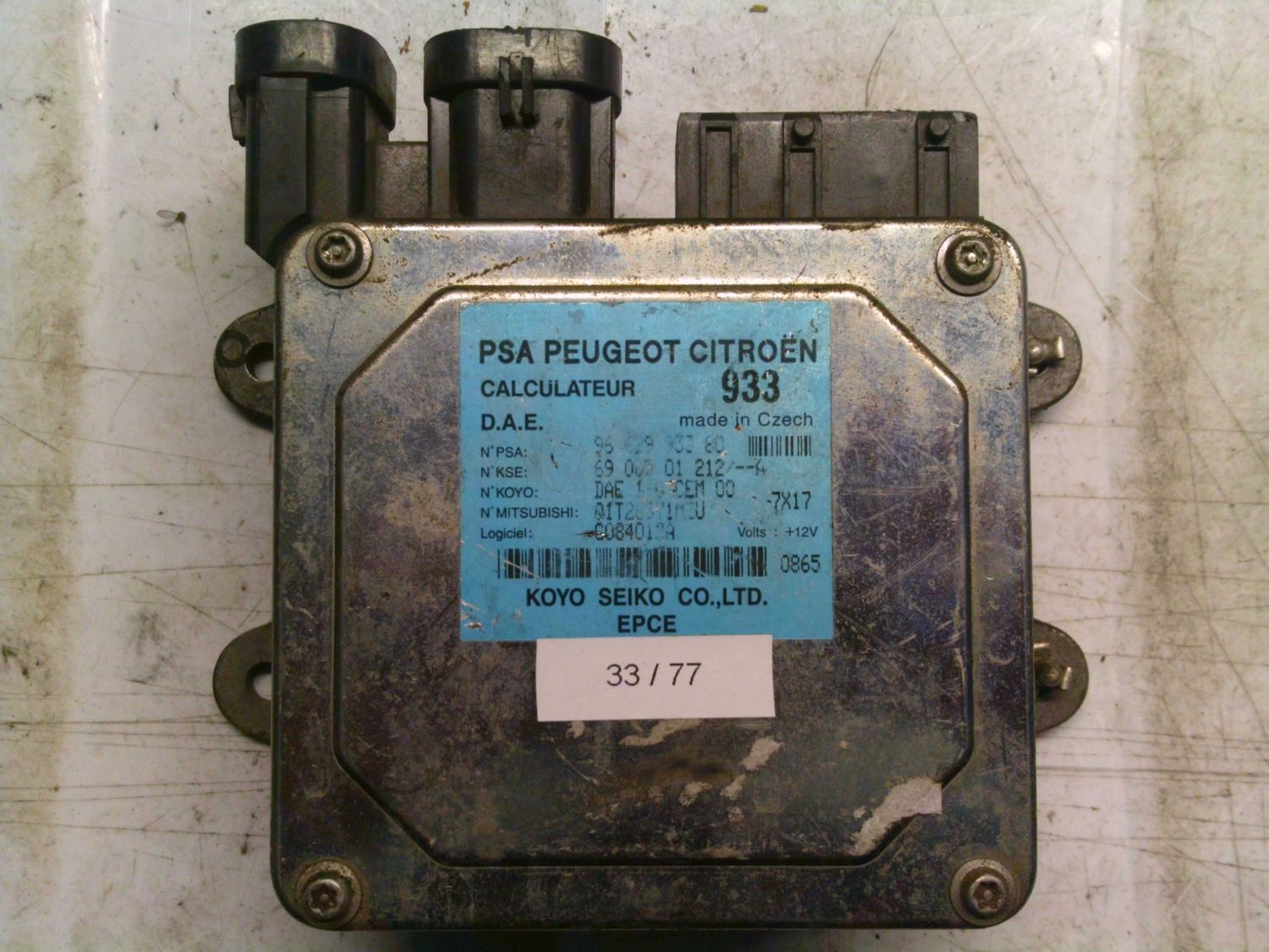33-77 Centralina Servosterzo / Angolo Sterzata Koyo 96 629 933 80 9662993380 69 000 01 212 Q1T26371MZU G084012A  CITROEN  C2_C3
