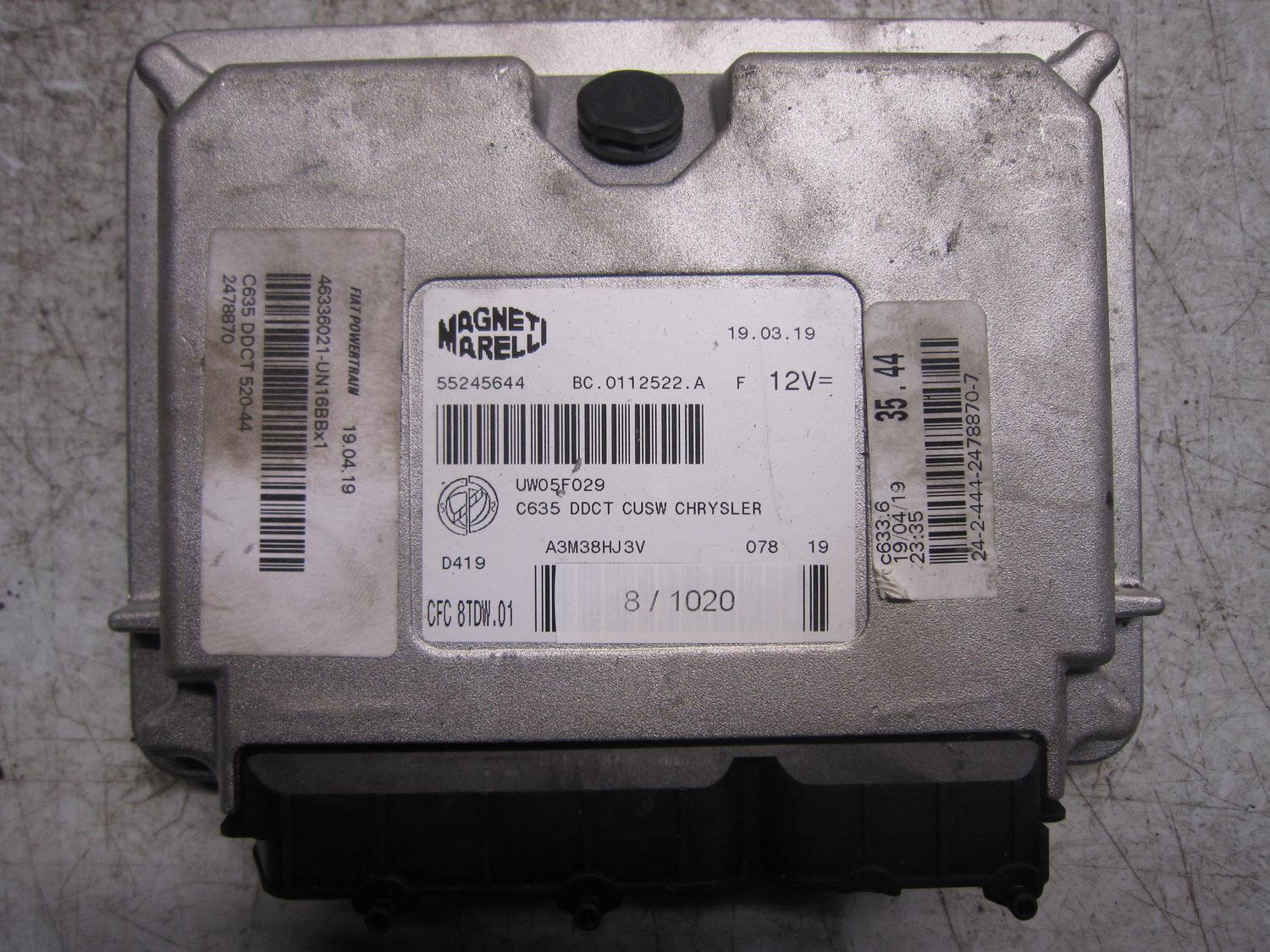 8-1020 Centralina Cambio Automatico Magneti Marelli 55245644 BC.0112522.A CFC 8TDW.01 ALFA ROMEO / FIAT / LANCIA Varie 8-1020 Centralina Cambio Automatico Magneti Marelli 55245644 BC.0112522.A CFC 8TDW.01 ALFA ROMEO / FIAT / LANCIA Varie