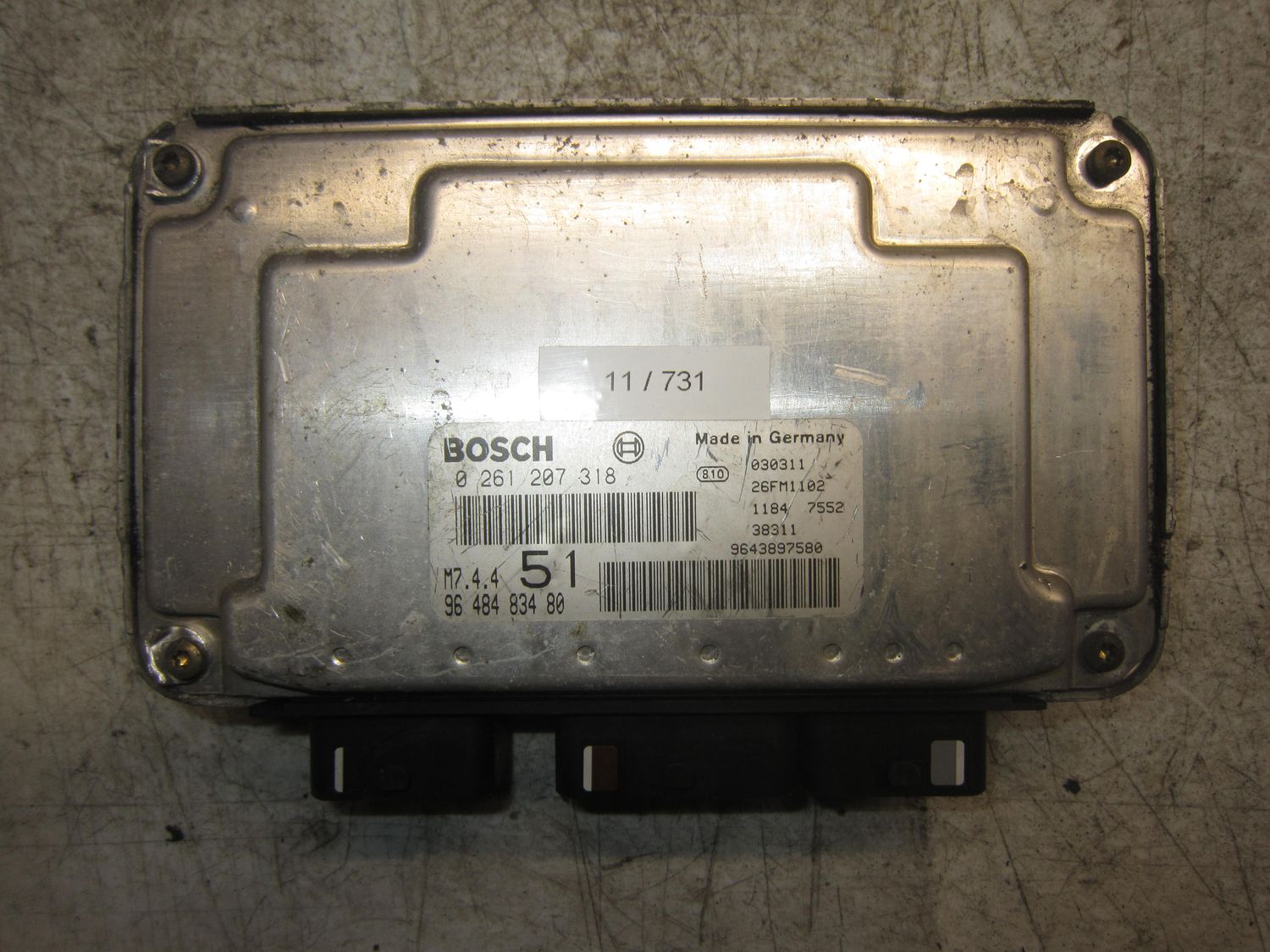 11-731 Centralina Motore Bosch 0 261 207 318 0261207318 96 484 834 80 26FM1102 M7.4.4 51 CITROEN / PEUGEOT Benzina VARIE