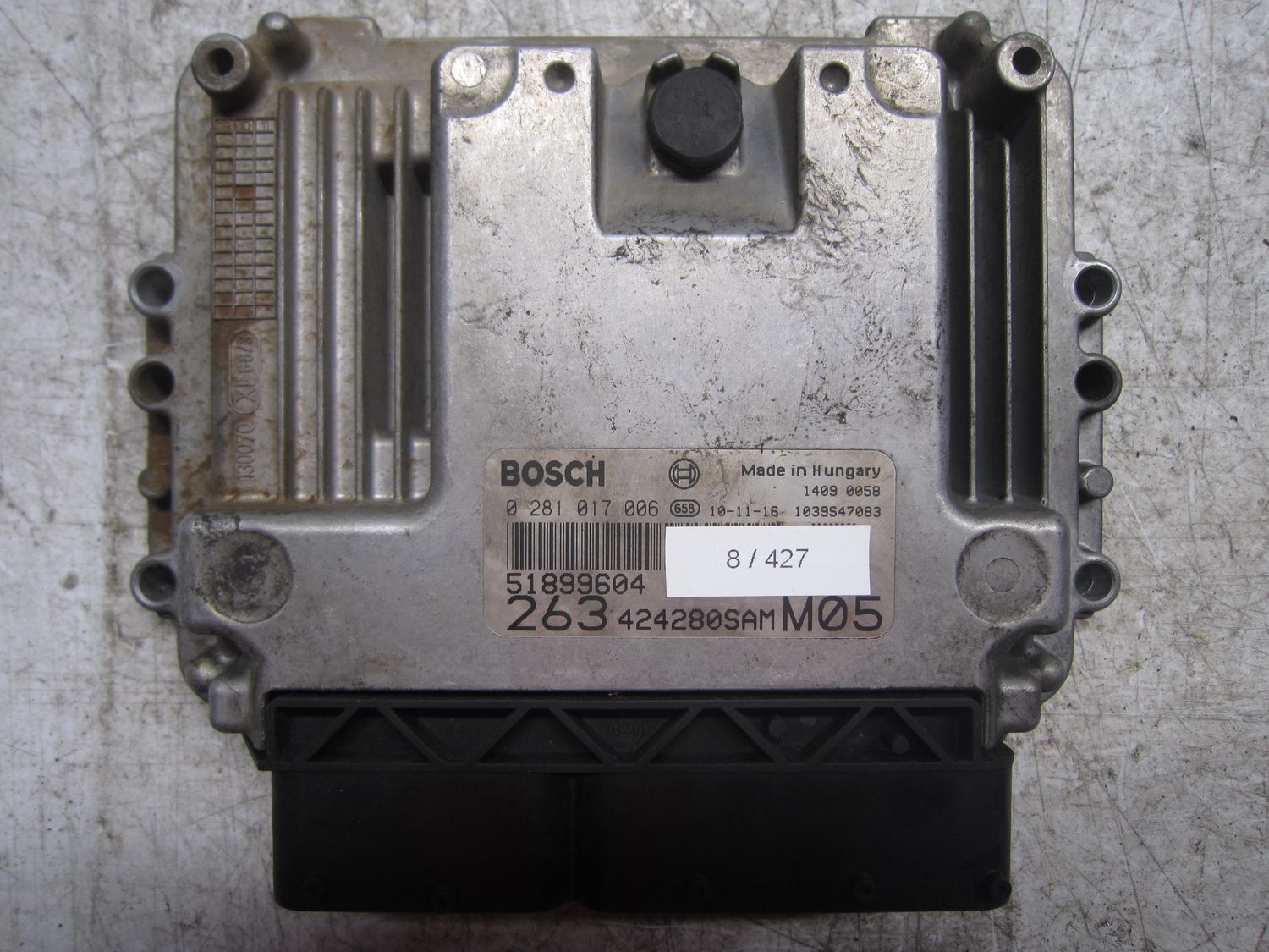 8-427 Centralina Motore Bosch 0 281 017 006 0281017006 51899604 1039S47083 263 424280SAM M05 FIAT Diesel Doblo' 8-427 Centralina Motore Bosch 0 281 017 006 0281017006 51899604 1039S47083 263 424280SAM M05 FIAT Diesel Doblo'