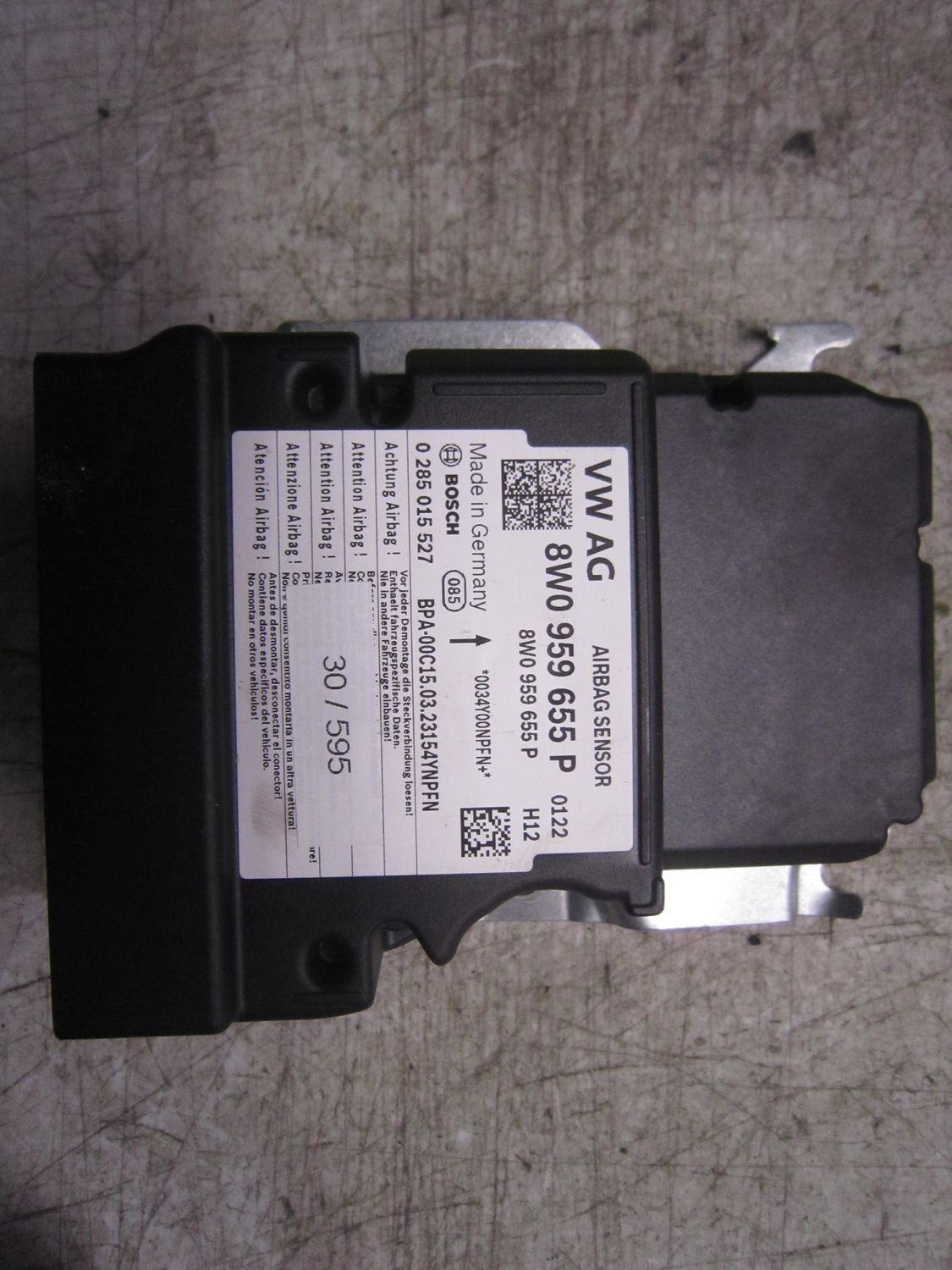 30-595 Centralina Airbag Bosch 0 285 015 527 0285015527 8W0 959 655 P H12   AUDI  A 4