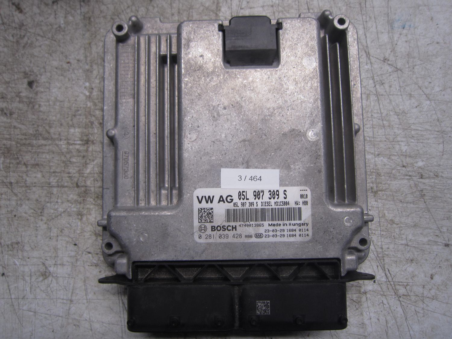 3-464 Centralina Motore Bosch 0 281 039 428 0281039428 05L 907 309 S 4740013865 MD1CS004 HW: H80 AUDI Diesel A 4