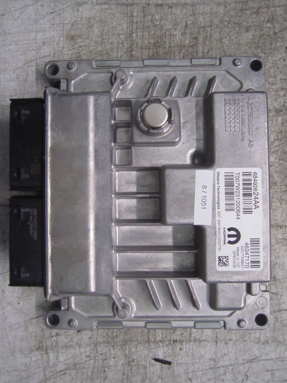 8-1051 Centralina Motore Mopar 46347170 68492624AA A2C75810101 A2C77539201 FIAT Benzina 500 8-1051 Centralina Motore Mopar 46347170 68492624AA A2C75810101 A2C77539201 FIAT Benzina 500