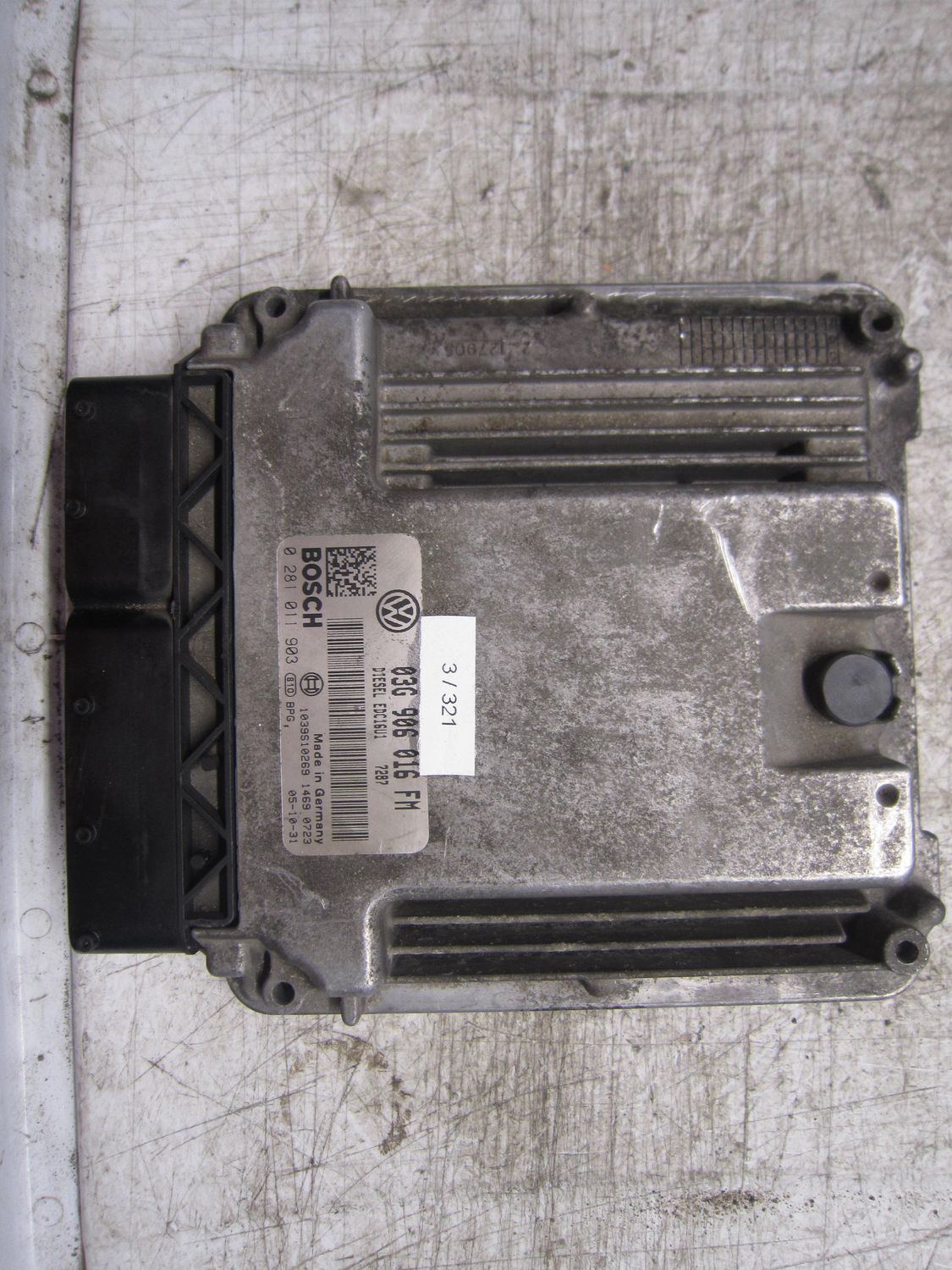 3-321 Centralina Motore Bosch 0 281 011 903 0281011903 03G 906 016 FM 1039S10269 EDC16U1  VOLKSWAGEN Diesel Varie