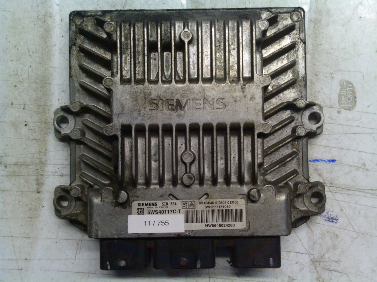 11-755 Centralina Motore Siemens 5WS40117C-T 5WS40117CT 9655151080 9648624280 SID 804 CITROEN / PEUGEOT Diesel Varie 11-755 Centralina Motore Siemens 5WS40117C-T 5WS40117CT 9655151080 9648624280 SID 804 CITROEN / PEUGEOT Diesel Varie