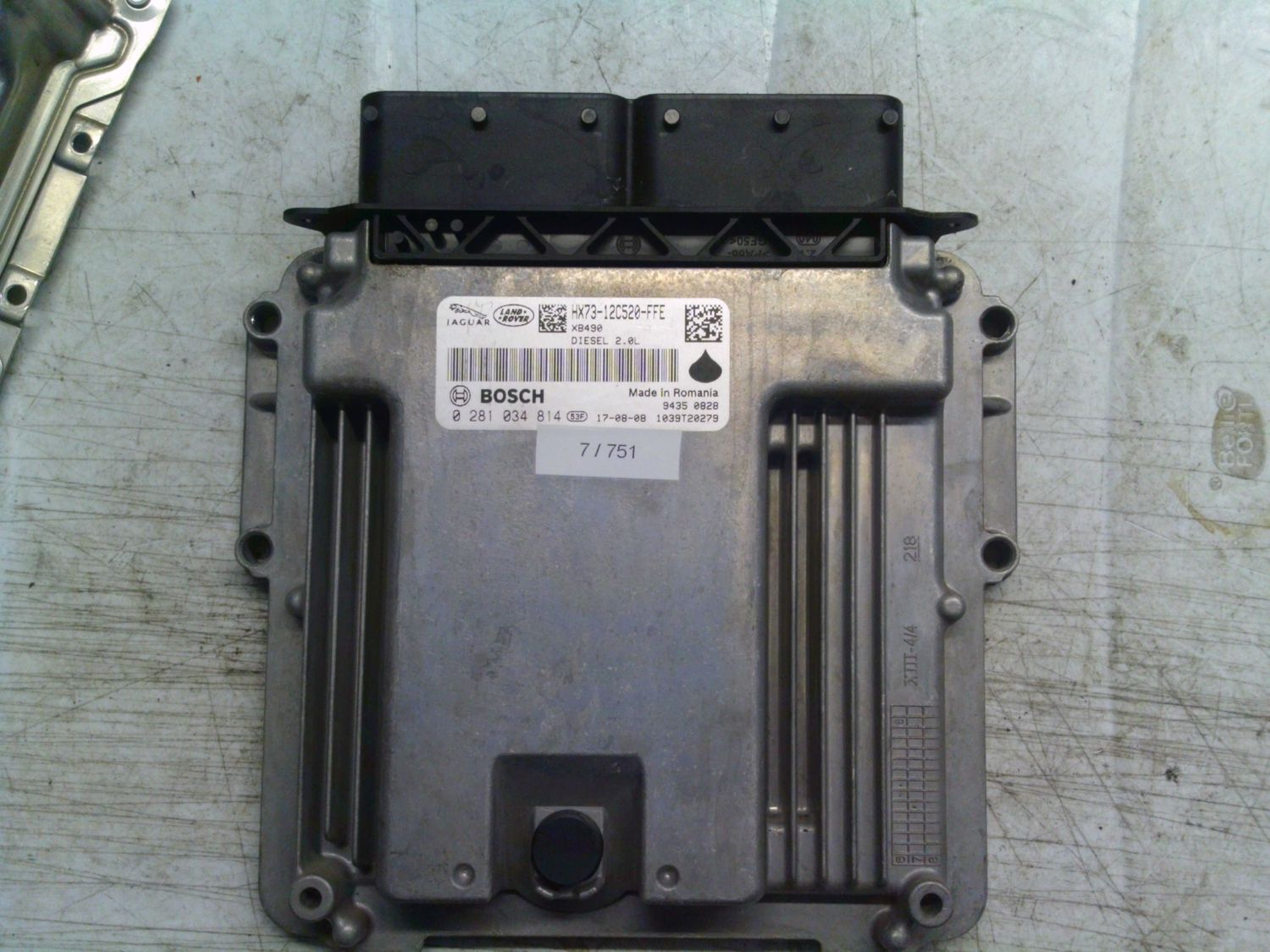 7-571 Centralina Motore Bosch 0 281 034 814 0281034814 HX73-12C520-FFE 1039T20279   LAND ROVER Diesel Evoque