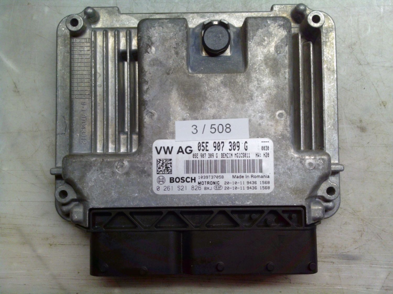 3-508 Centralina Motore Bosch 0 261 S21 826 0261S21826 05E 907 309 G 1039T37058 MG1CS011  VOLKSWAGEN Benzina GOLF