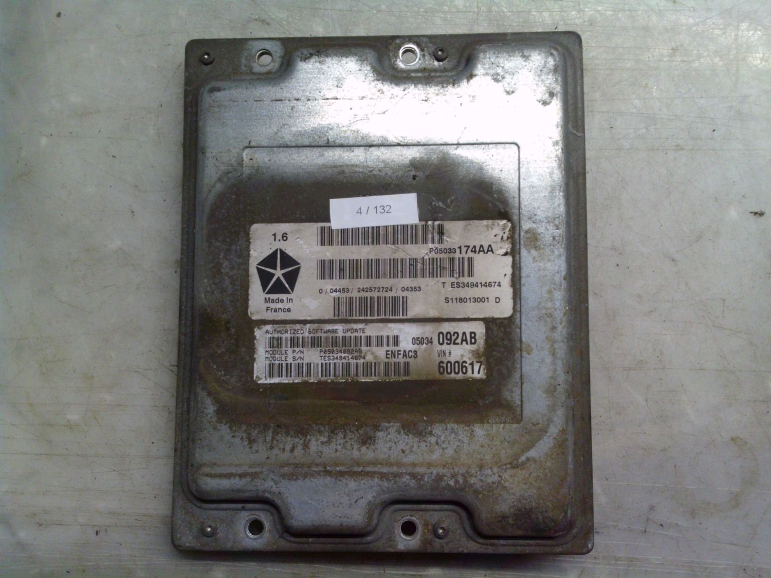 4-132 Centralina Motore Chrysler P05033174AA   P05034092AB S118013001 D   CHRYSLER Benzina PT CRUISER