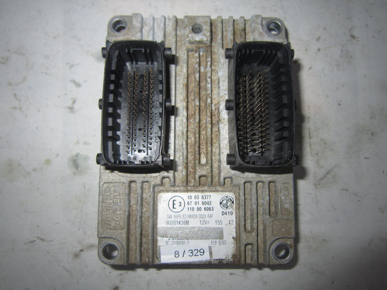 8-329 Centralina Motore Magneti Marelli IAW 5SF8.E2 IAW5SF8.E2   BC.0106693.D 51918293 HW409/2022-FAF ALFA ROMEO / FIAT / LANCIA Benzina Varie