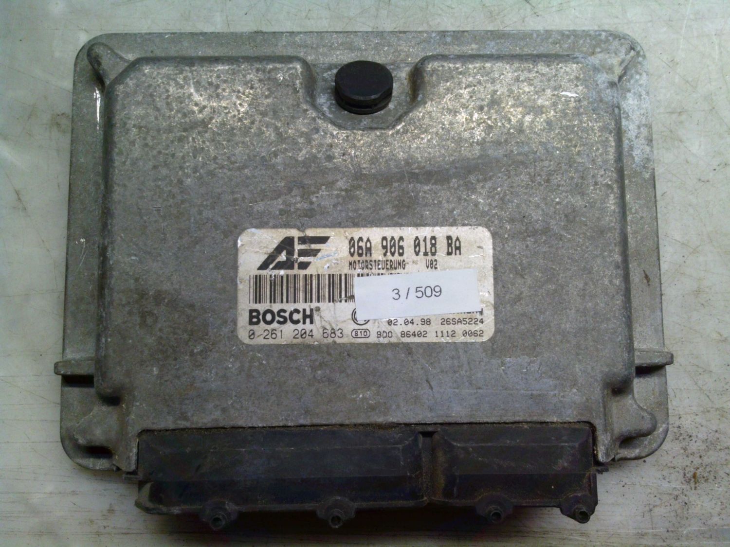 3-509 Centralina Motore Bosch 0 261 204 683 0261204683 06A 906 018 BA 26SA5224 V02  VOLKSWAGEN Benzina SHARAN