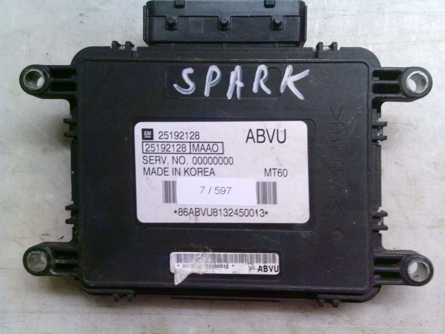 7-597 Centralina Motore Gm 25192128   ABVU    CHEVROLET Benzina SPARK