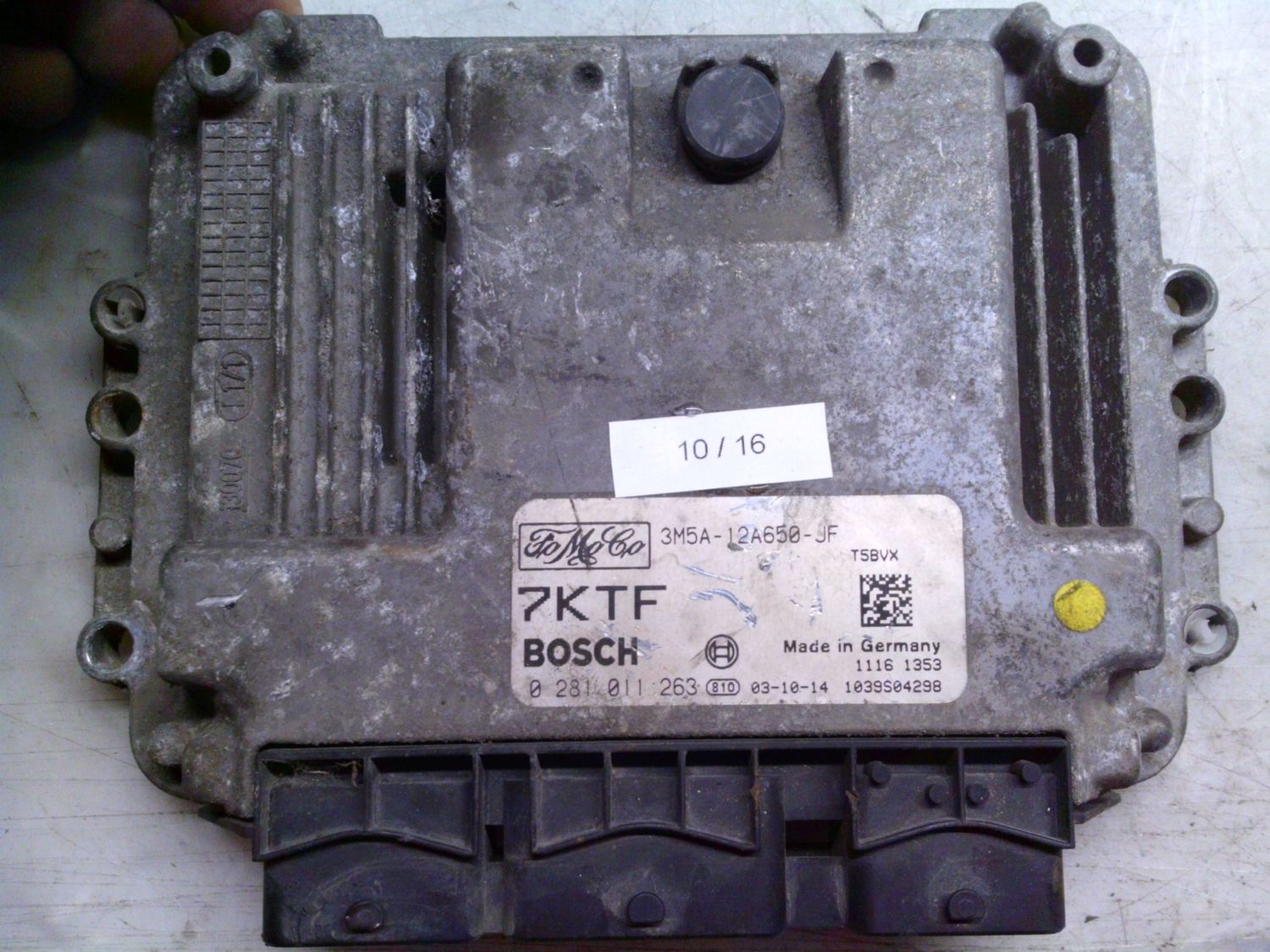 10-16 Centralina Motore Bosch 0 281 011 263 0281011263 3M5A 12A650 JF 1039S04298 7KTF  FORD Diesel C-Max