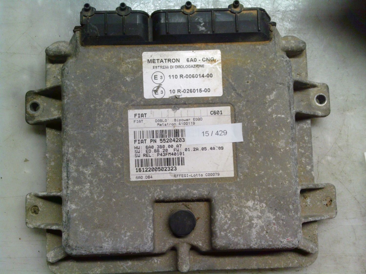 15-429 Centralina Gas Metano Metatron 55204203   10 R-026015-00 4100119 110 R-006014-00 P43FM40101 FIAT Benzina / Metano Doblo'