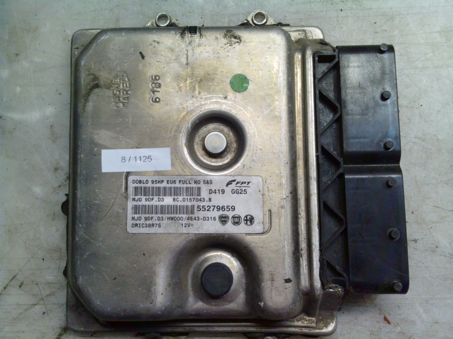8-1125 Centralina Motore Magneti Marelli 55279659   MJD 9DF.D3 BC.0157043.B   HW000/4E43-D316 FIAT Diesel Doblo'