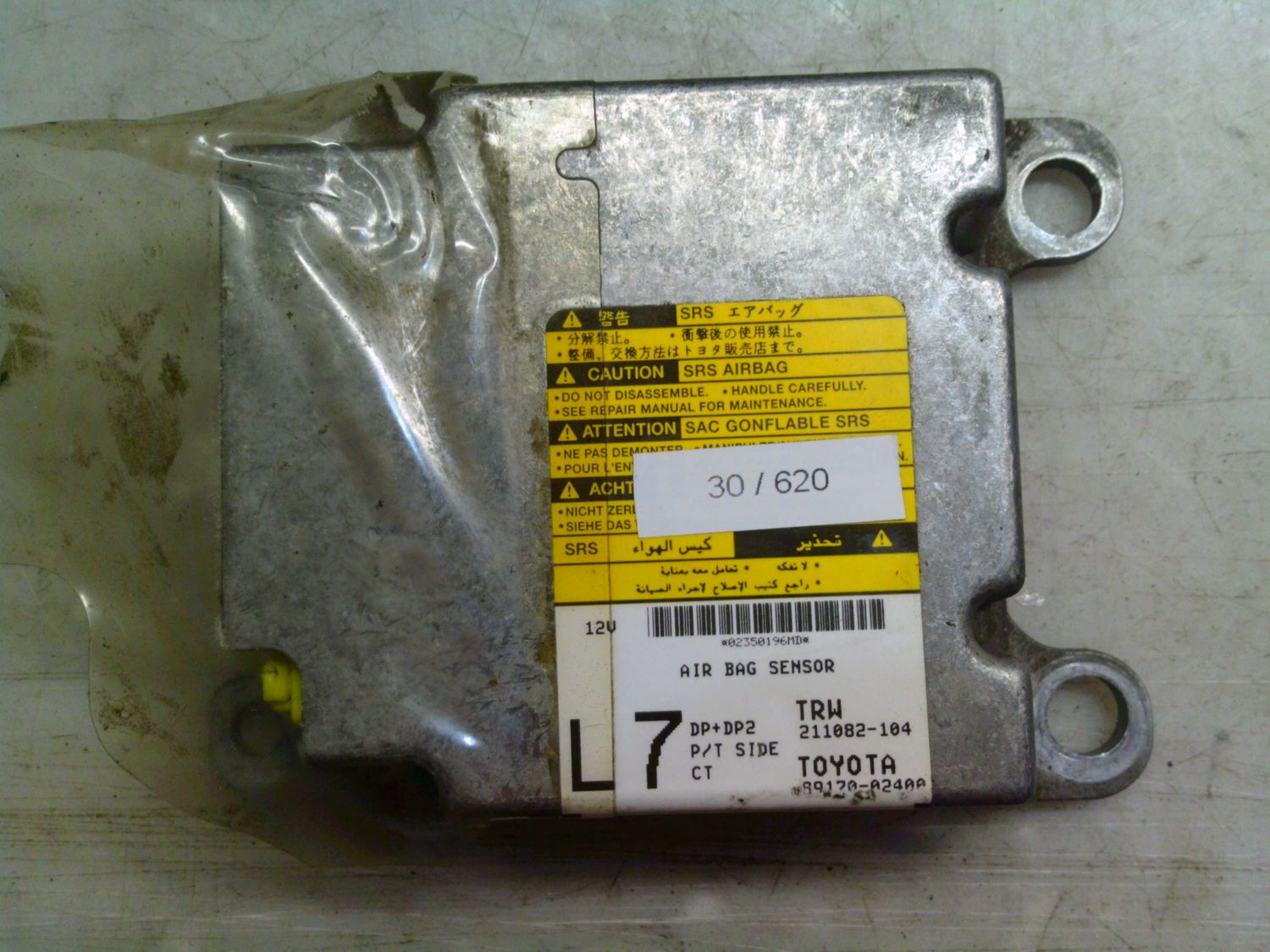 30-620 Centralina Airbag Toyota 211082-104 211082104 89170-02400 L7   TOYOTA  COROLLA