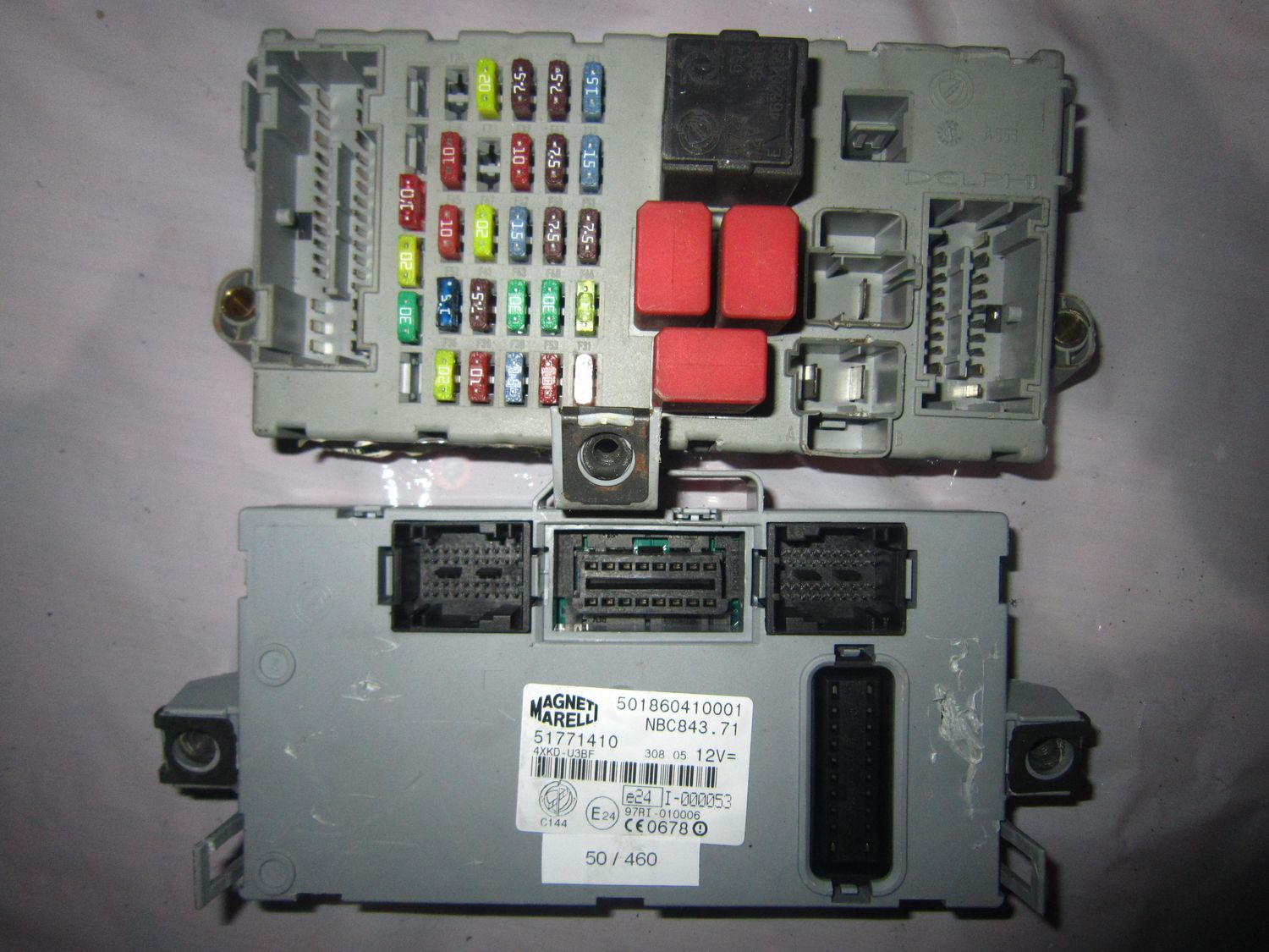 50-460 Body Computer Magneti Marelli 501860410001   NBC843.71 51733919 51771410 61027500  CON CHIAVE LANCIA Benzina Ypsilon